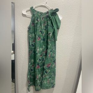 Bella Dahl Green and Purple Floral Top